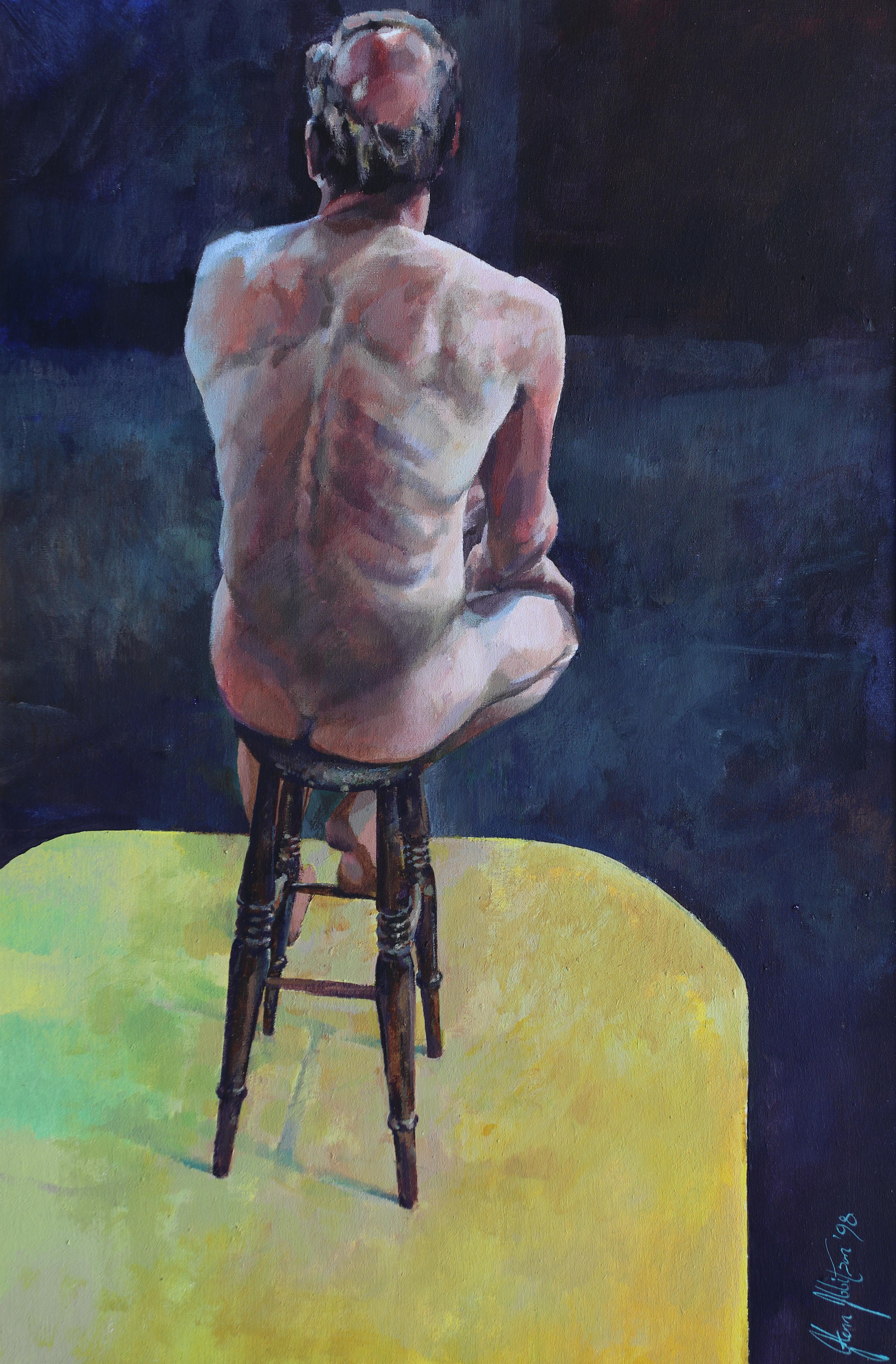 Glenn Ibbitson Figurative Painting - The Swimmer