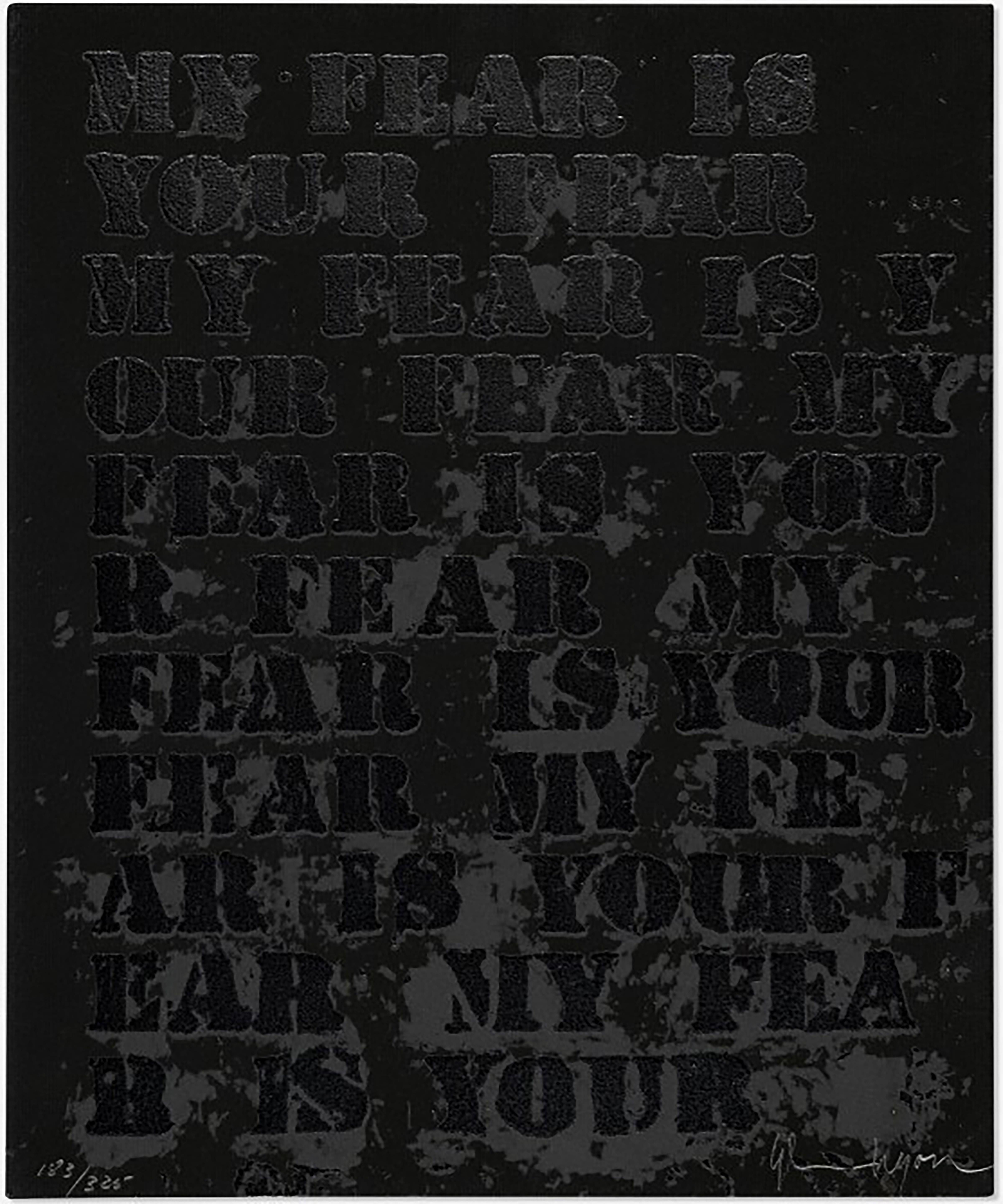 Glenn Ligon Print – Meine Angst ist deine Angst
