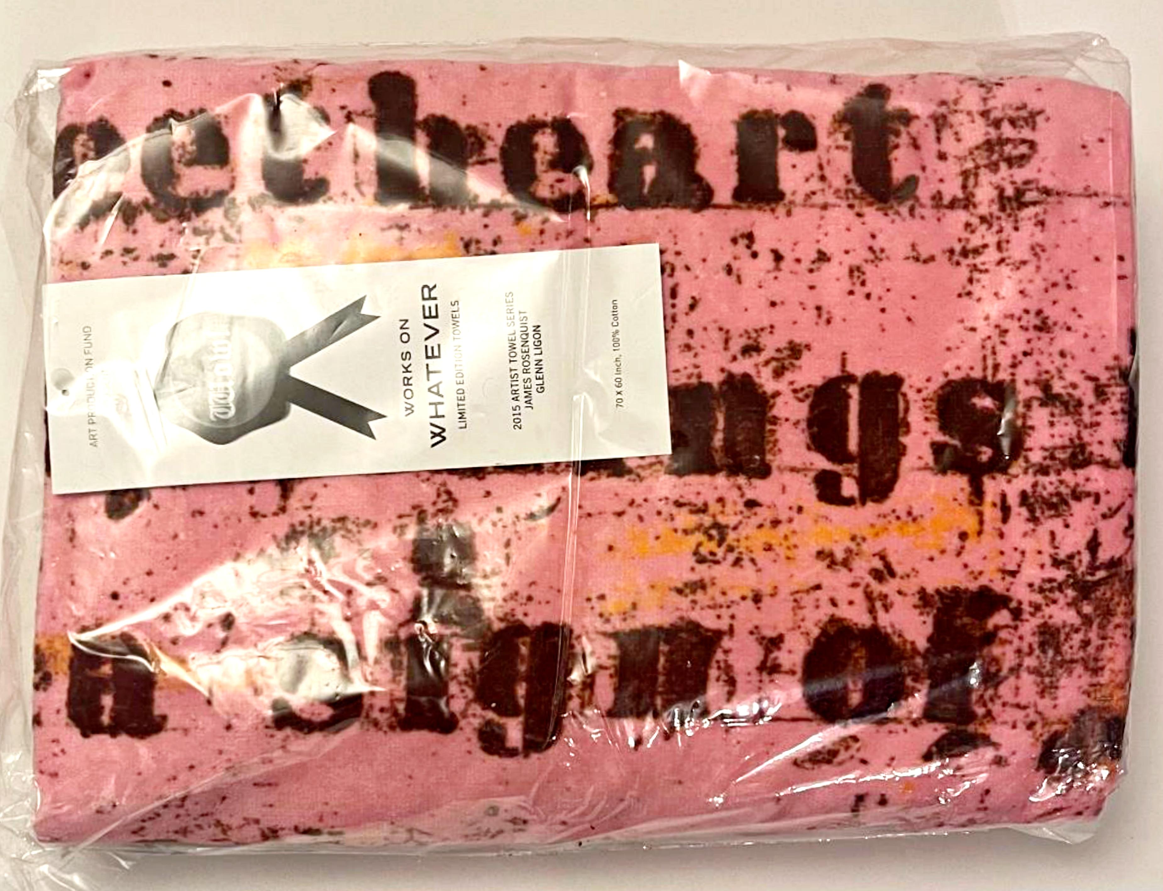 Sweetheart, collectible lt ed beach towel/wall hanging African American art star - Contemporary Print by Glenn Ligon