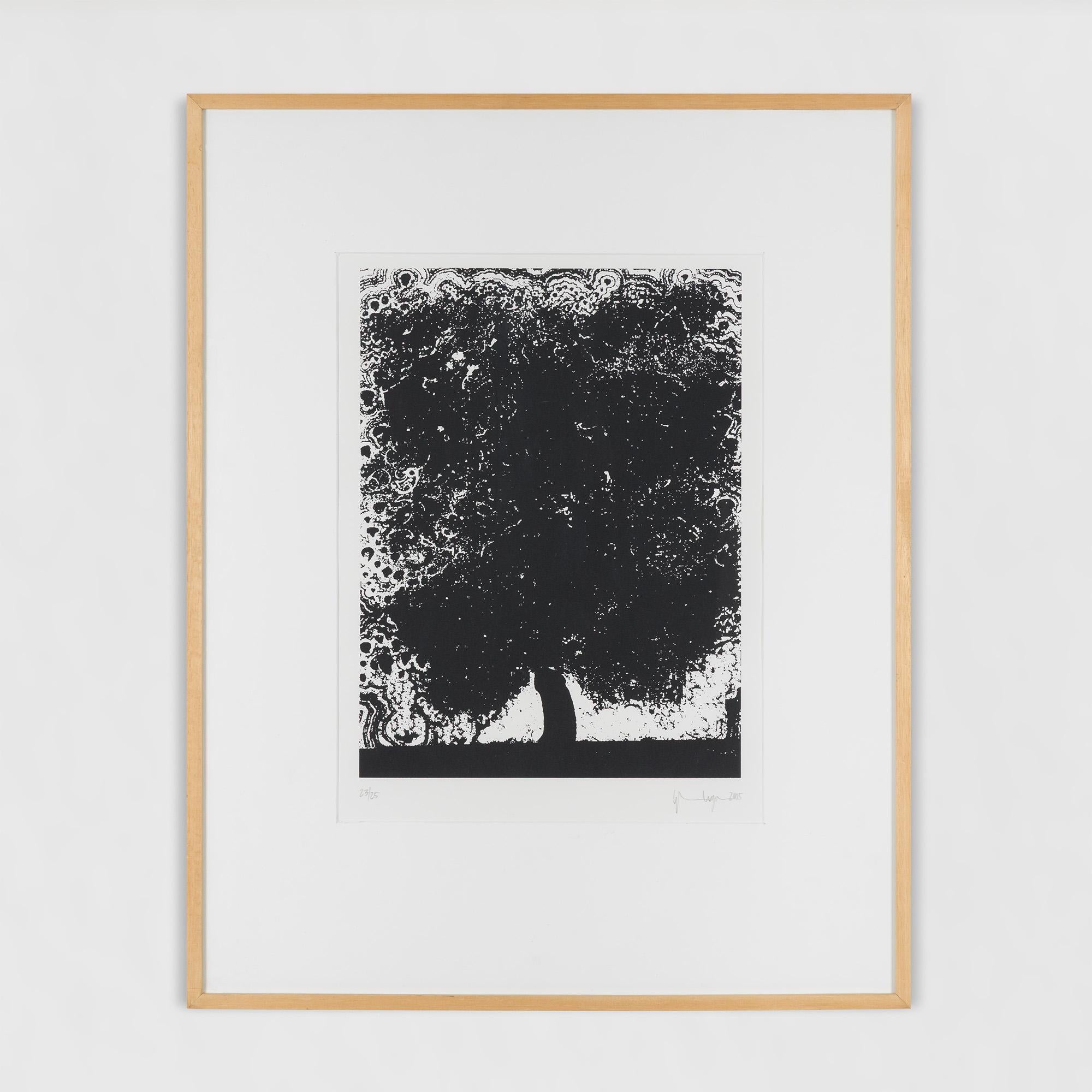 Glenn Ligon Abstract Print - Untitled (Black Tree)