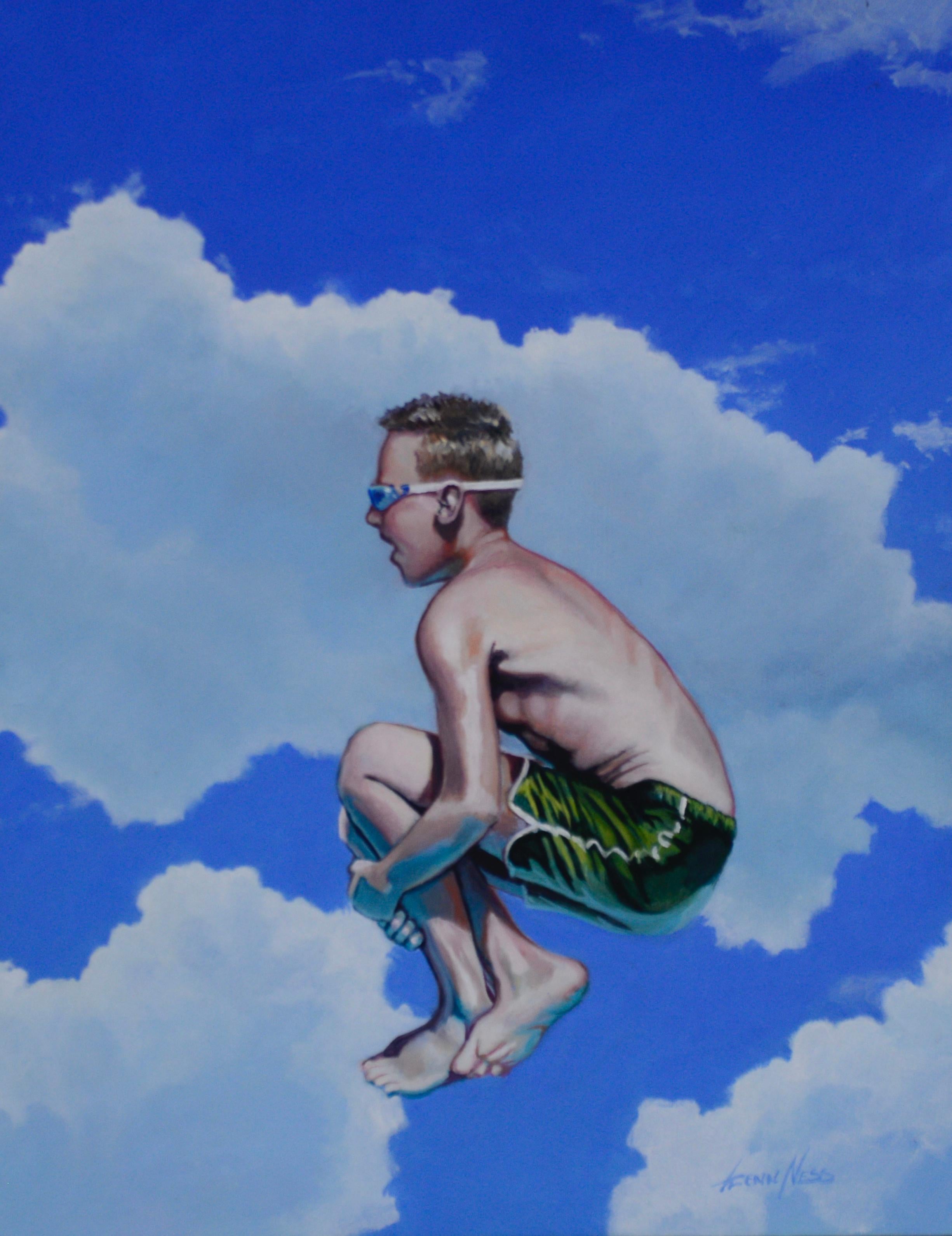 Glenn Ness Figurative Painting - Tuck