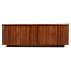 Glenn of California Double Tambour-Door Credenza with Black Formica Top