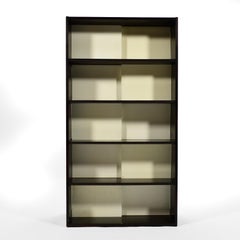 Bibliothèque pliante/étagère d'exposition/séparation de pièce Evans Clark de Glenn of California