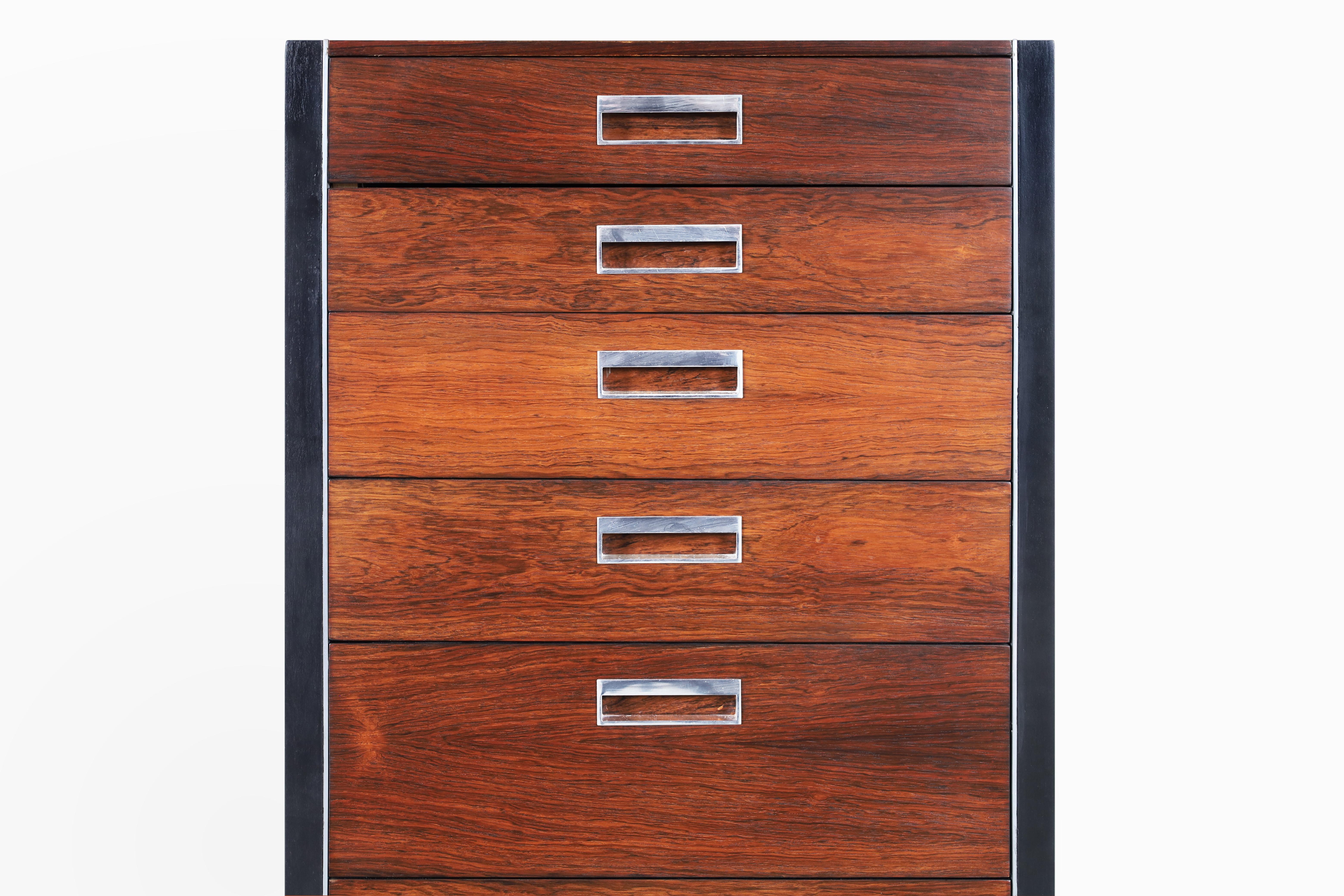 Mid-Century Modern Commode haute Glenn of California en bois de rose de Robert Baron en vente