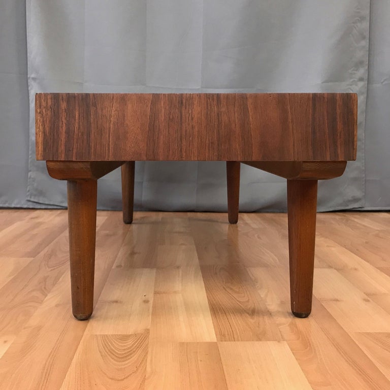 Glenn of California Style Walnut Coffee Table with Drawers ...
