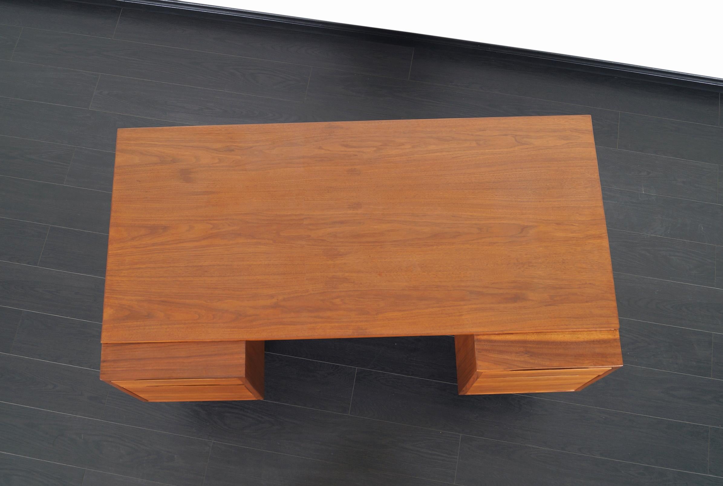 Glenn of California Vintage Walnut Desk by Kipp Stewart 2