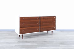 Glenn of California Walnut and Lacquered Dresser by Milo Baughman