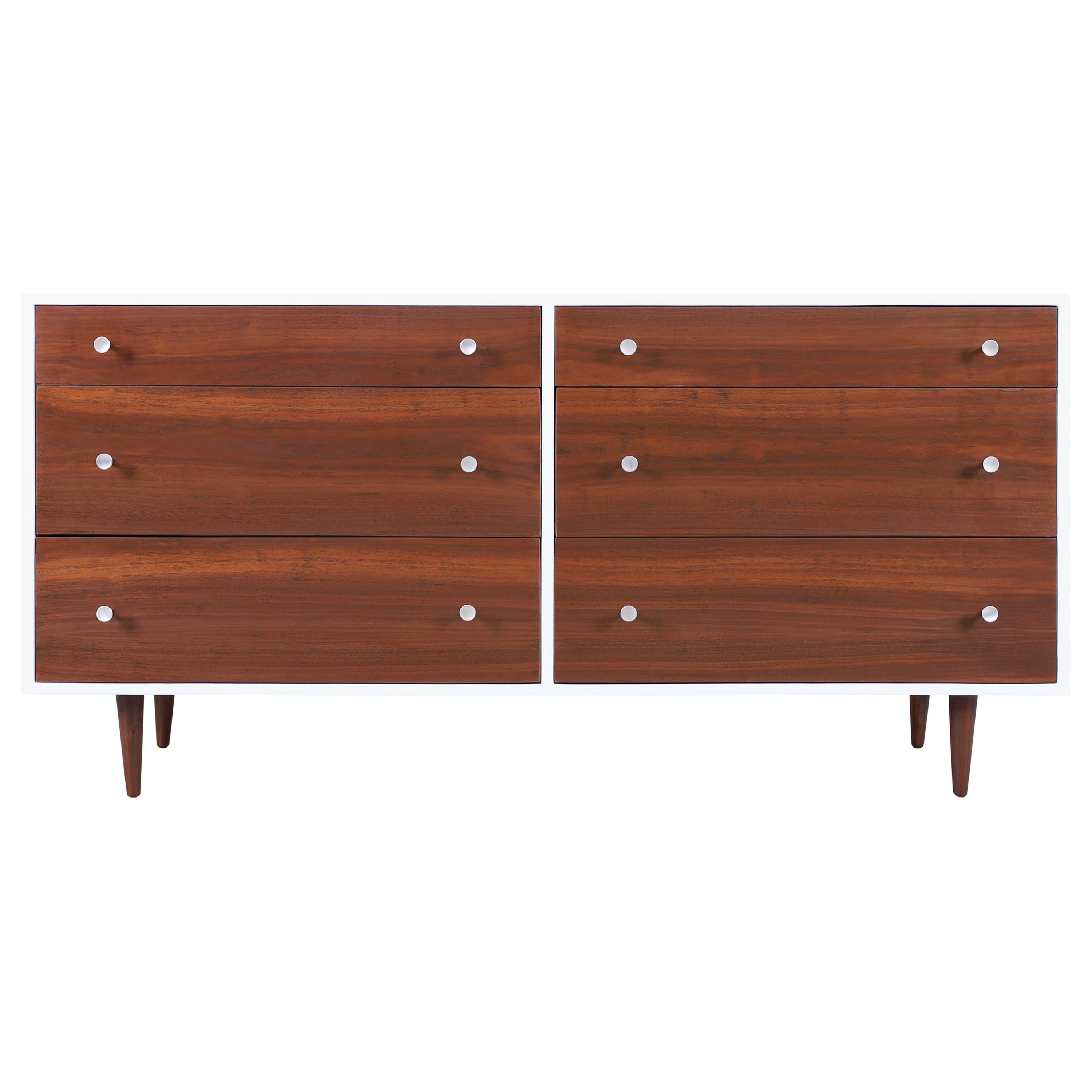 Glenn of California Walnut and Lacquered Dresser by Milo Baughman