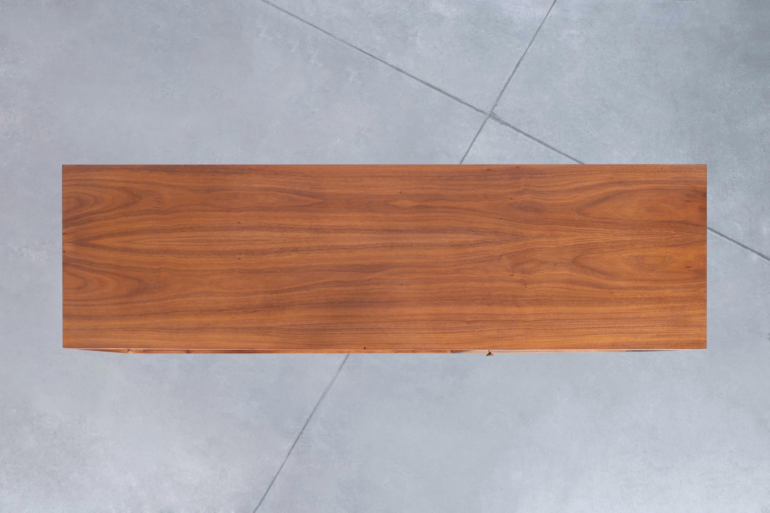 Glenn of California Walnut Tambour Door Credenza by Milo Baughman 4