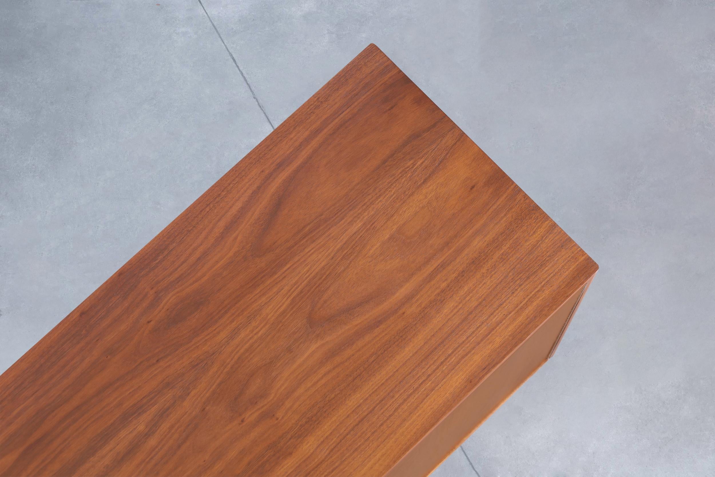 Glenn of California Walnut Tambour Door Credenza by Milo Baughman 6
