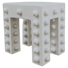 Glenn Thinking Stool in Gypsum & Fiberglass by Brent Warr Studios