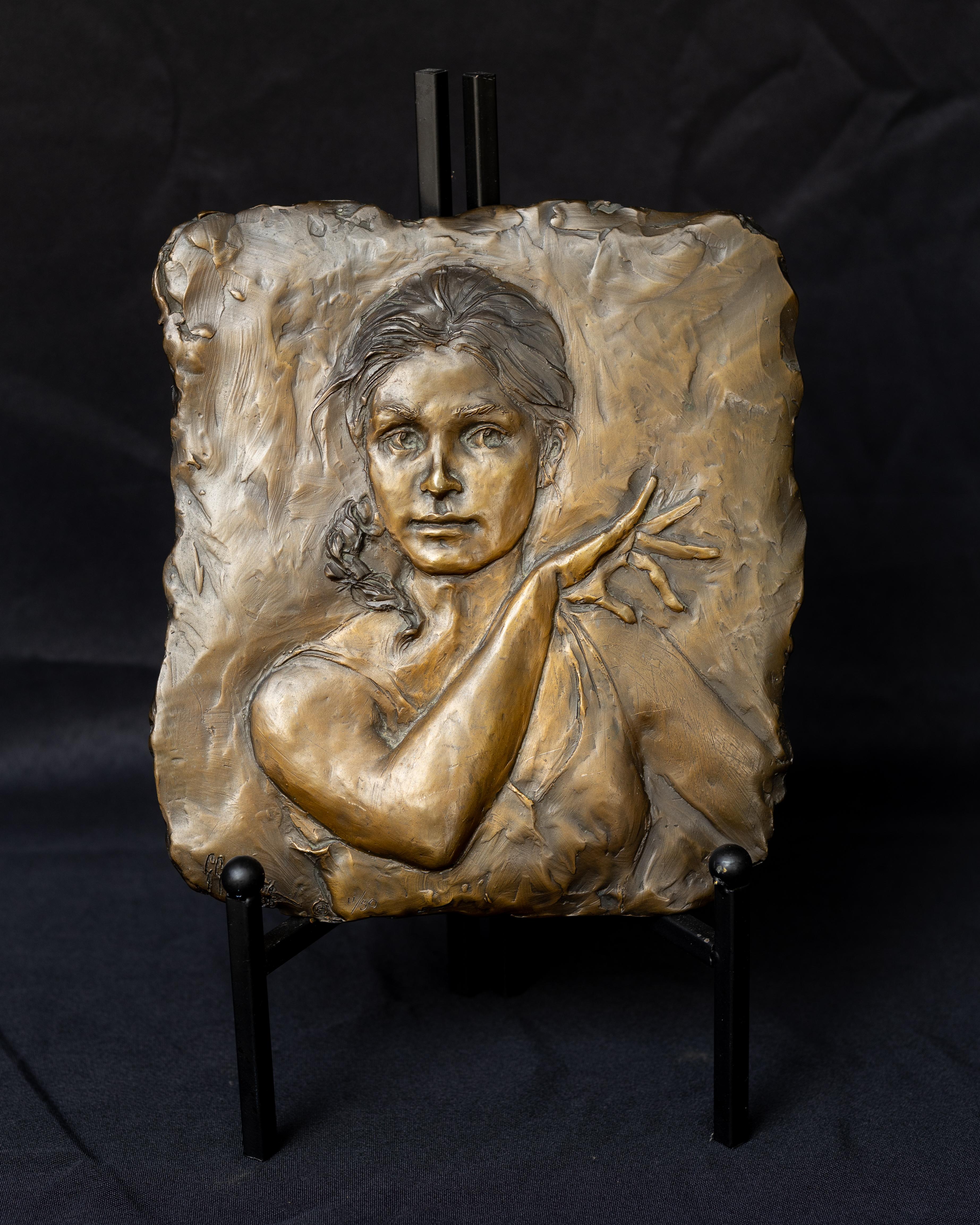 Glenna Goodacre Figurative Sculpture - "Christina" Bronze Bas Relief