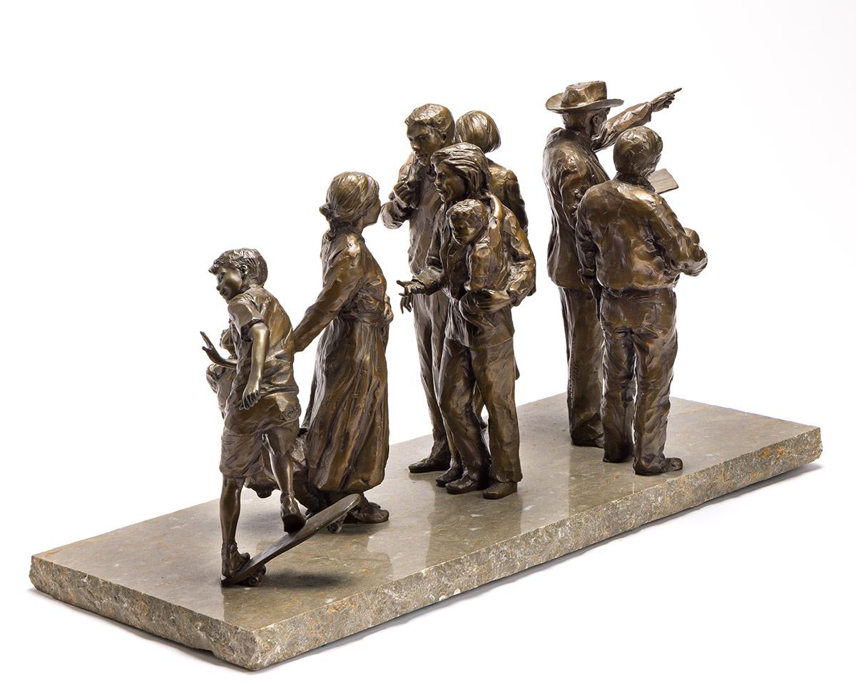Maqueta de Sidewalk Society, Escultura de edición limitada - Sculpture de Glenna Goodacre