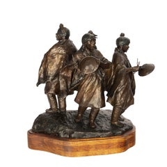 Bronze-Skulptur-Statue der Korb Tänzerin, Young Native Pueblo Women, New Mexico