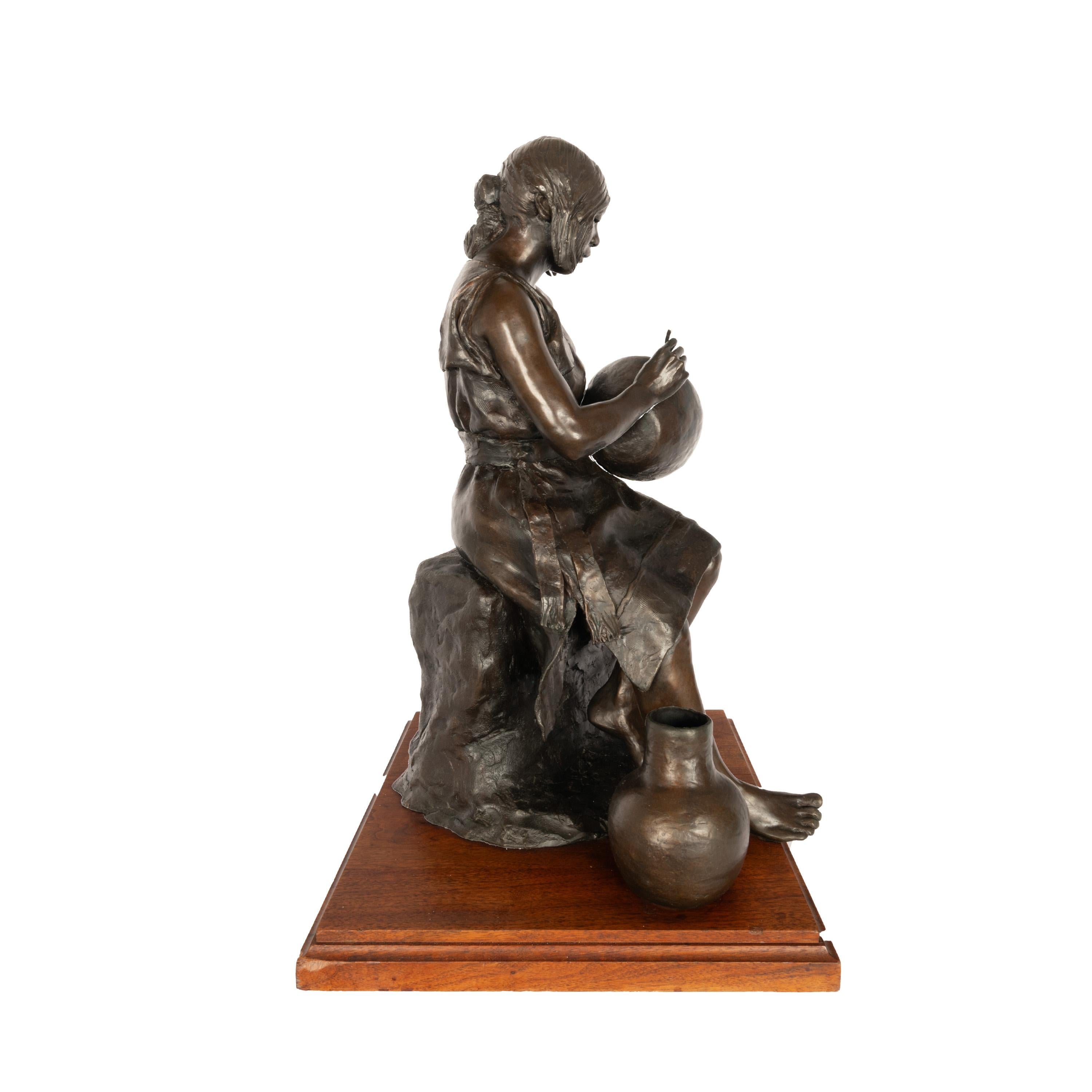 Eine schöne und große Bronzeskulptur 