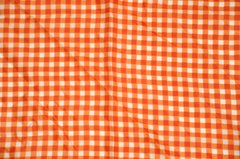 Glentex Multi-Stripe Borders with Red, Tangerine & White Checker Center Scarf