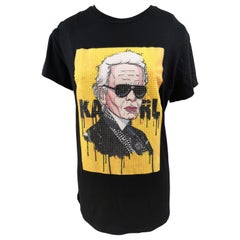 Gli Psicopatici black cotton Karl t shirt