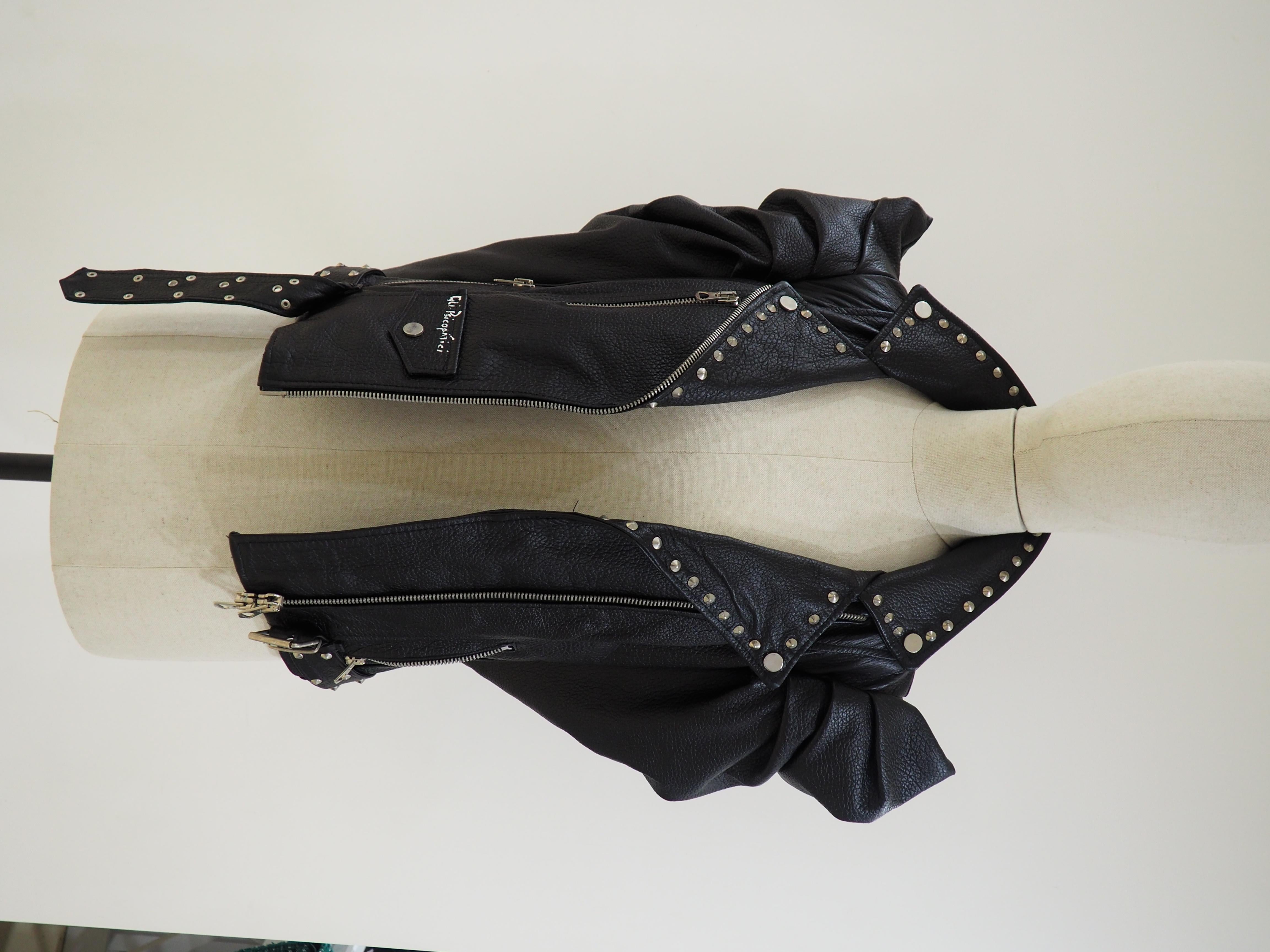 Gli Psicopatici black leather Lady Gaga Jacket In New Condition In Capri, IT