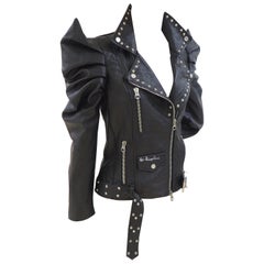 Gli Psicopatici black leather Lady Gaga Jacket