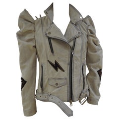 Gli Psicopatici off white leather Madonna X Jacket