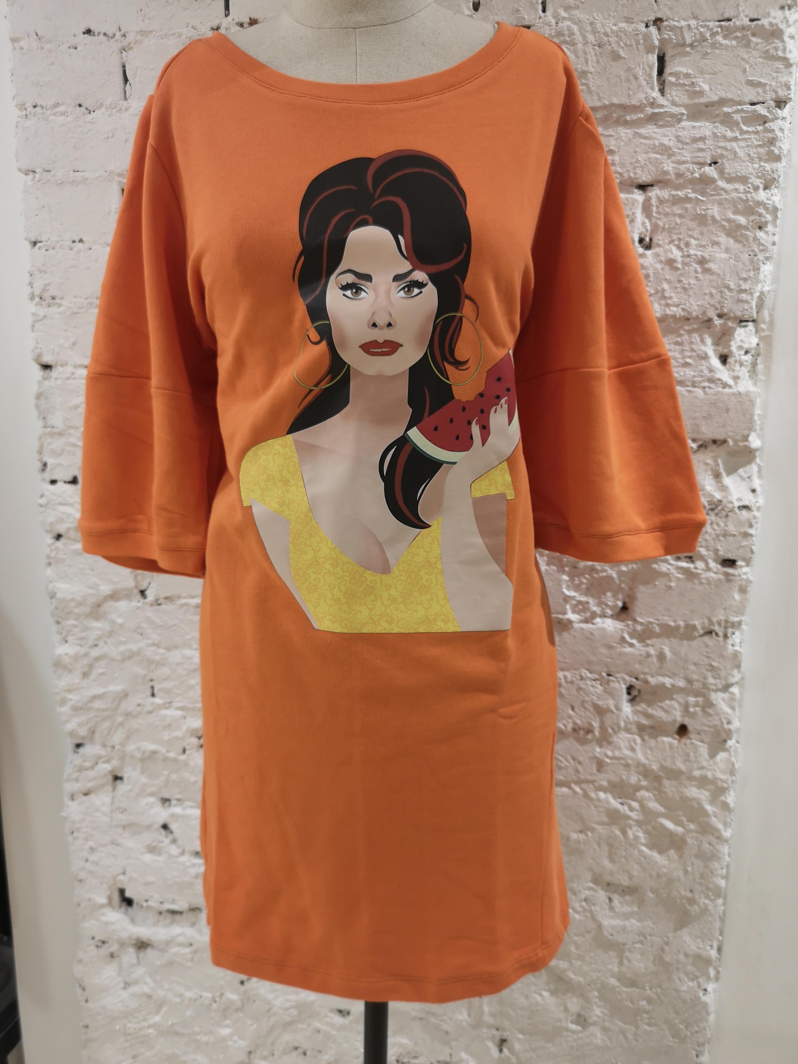 Gli Psicopatici orange long dress / sweater 2