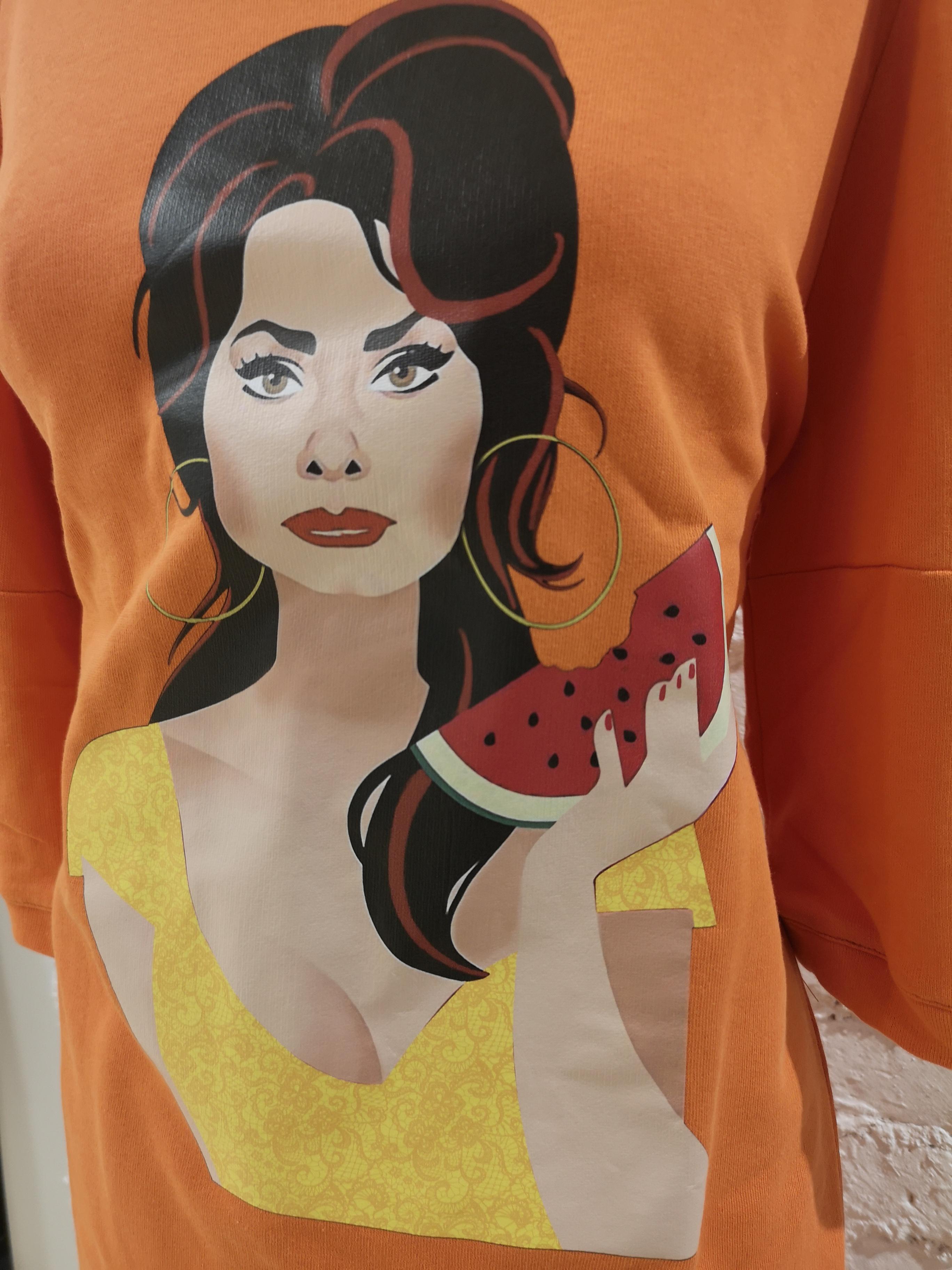 Gli Psicopatici orange long dress / sweater 3