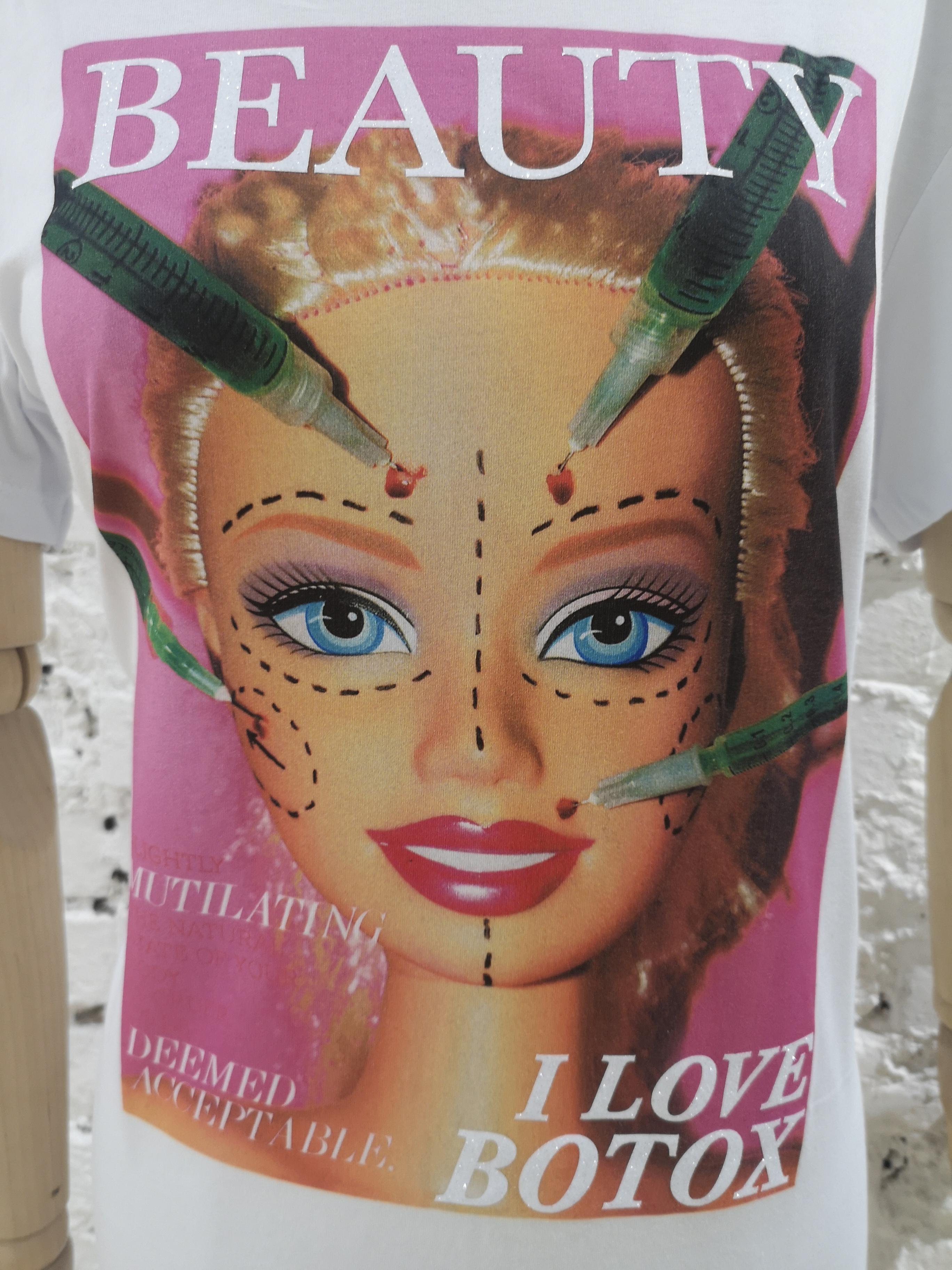 Gli Psicopatici white cotton Barbie botox t-shirt 1