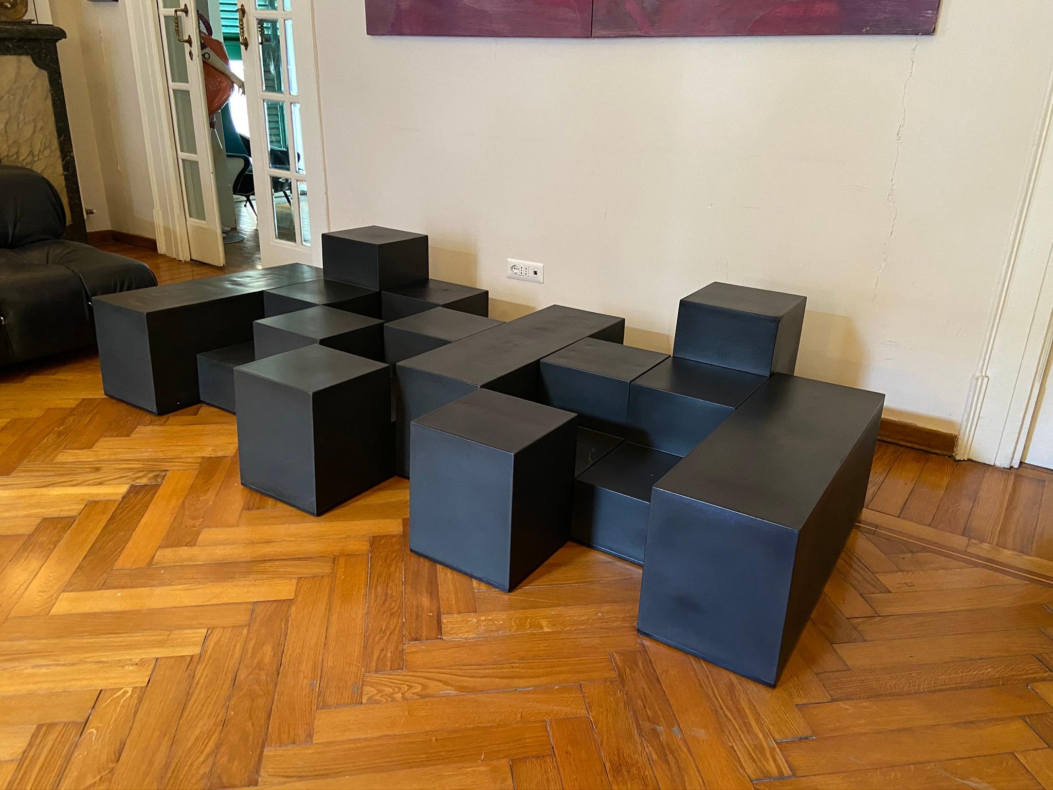 Gli Scacchi Modular Tables by Mario Bellini for B&B Italia, 1968 In Good Condition In Naples, IT