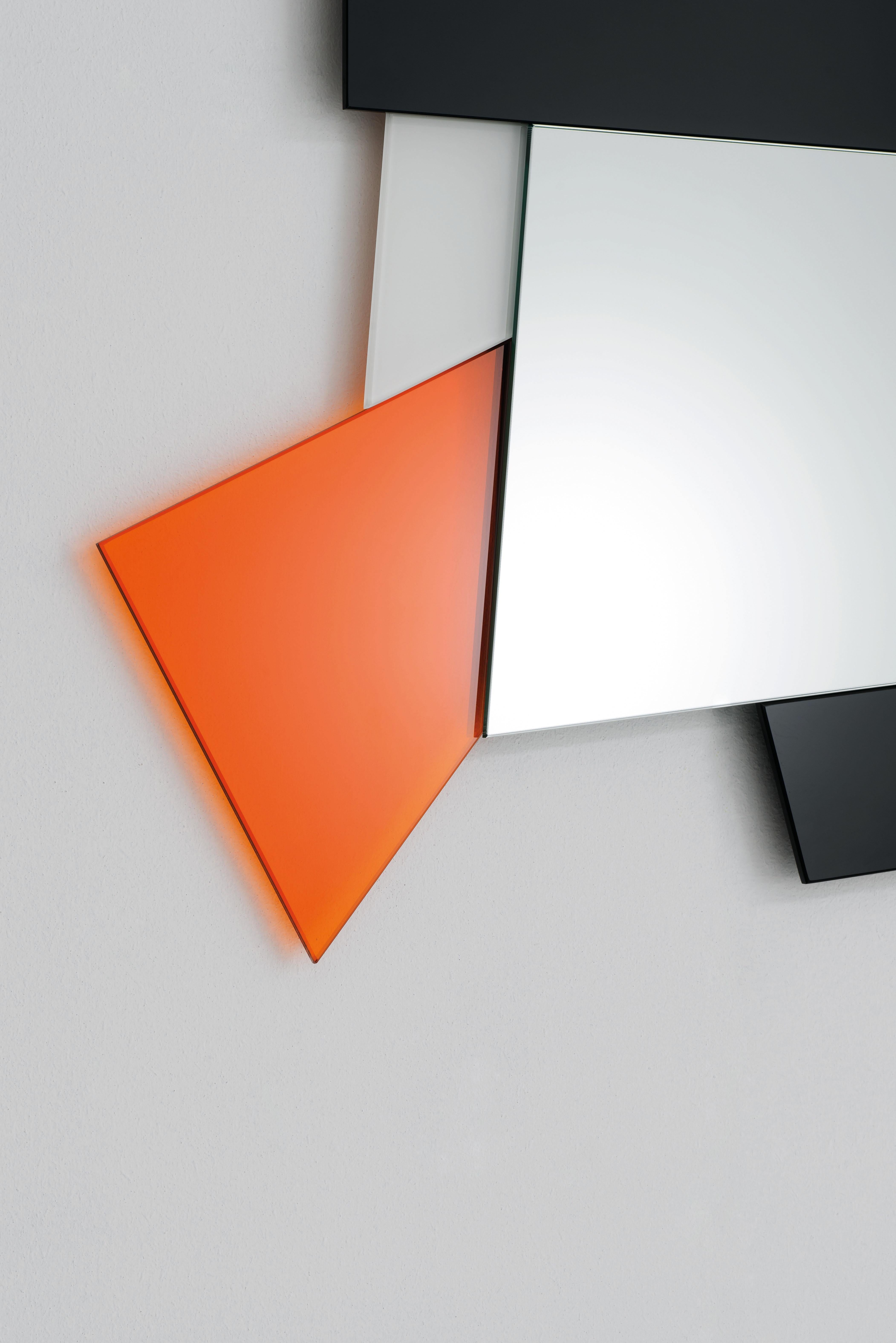 Modern Gli Specchi Di Dioniso 4 Wall Mirror by Ettore Sottsass for Glas Italia IN STOCK For Sale