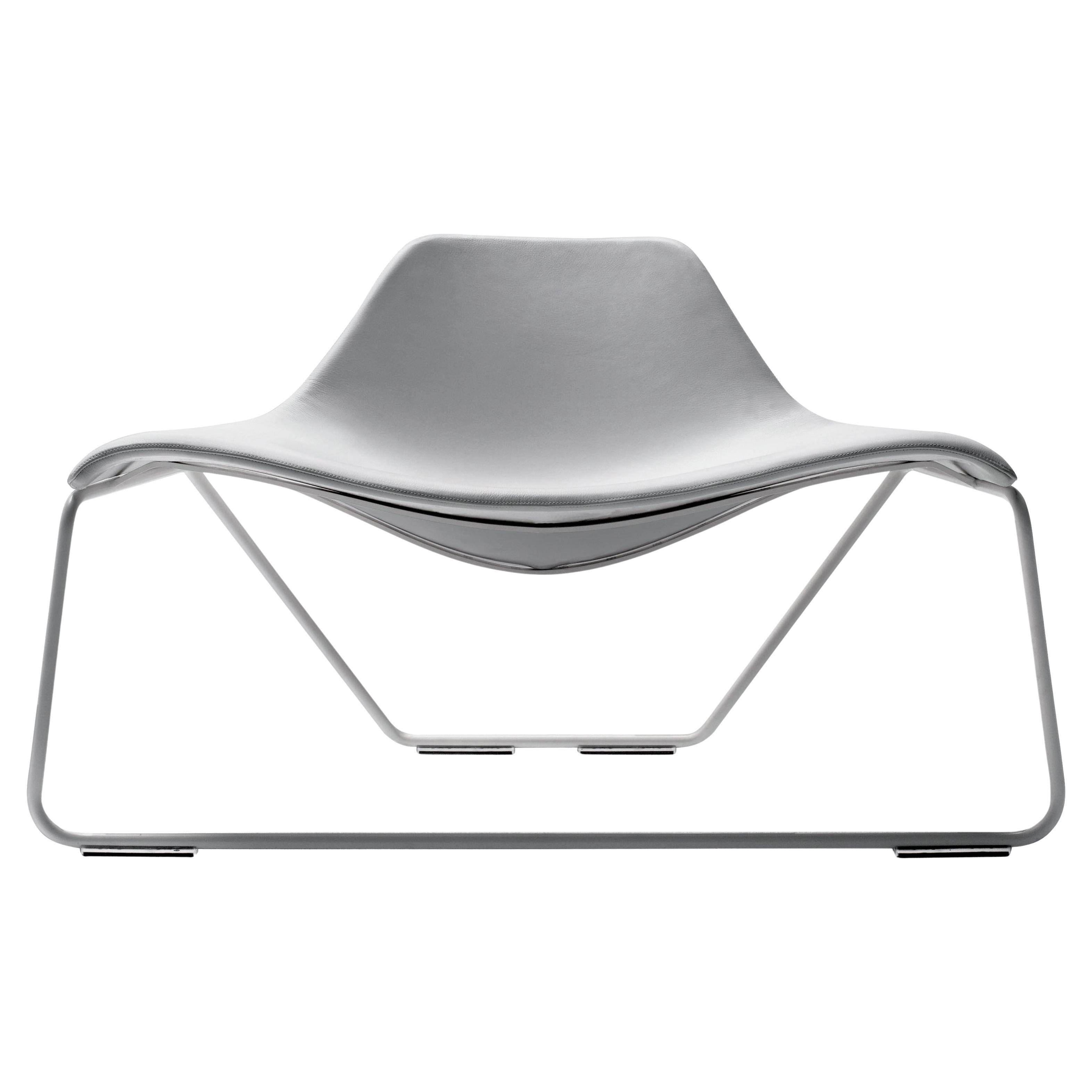 Glide - Sillón de cuero blanco de Monica Forster para Tacchini