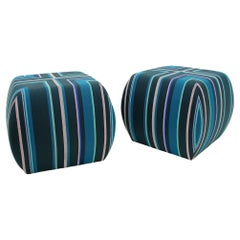 Otomana Glide Striped Redonda Ruedas Ocultas Personalizadas