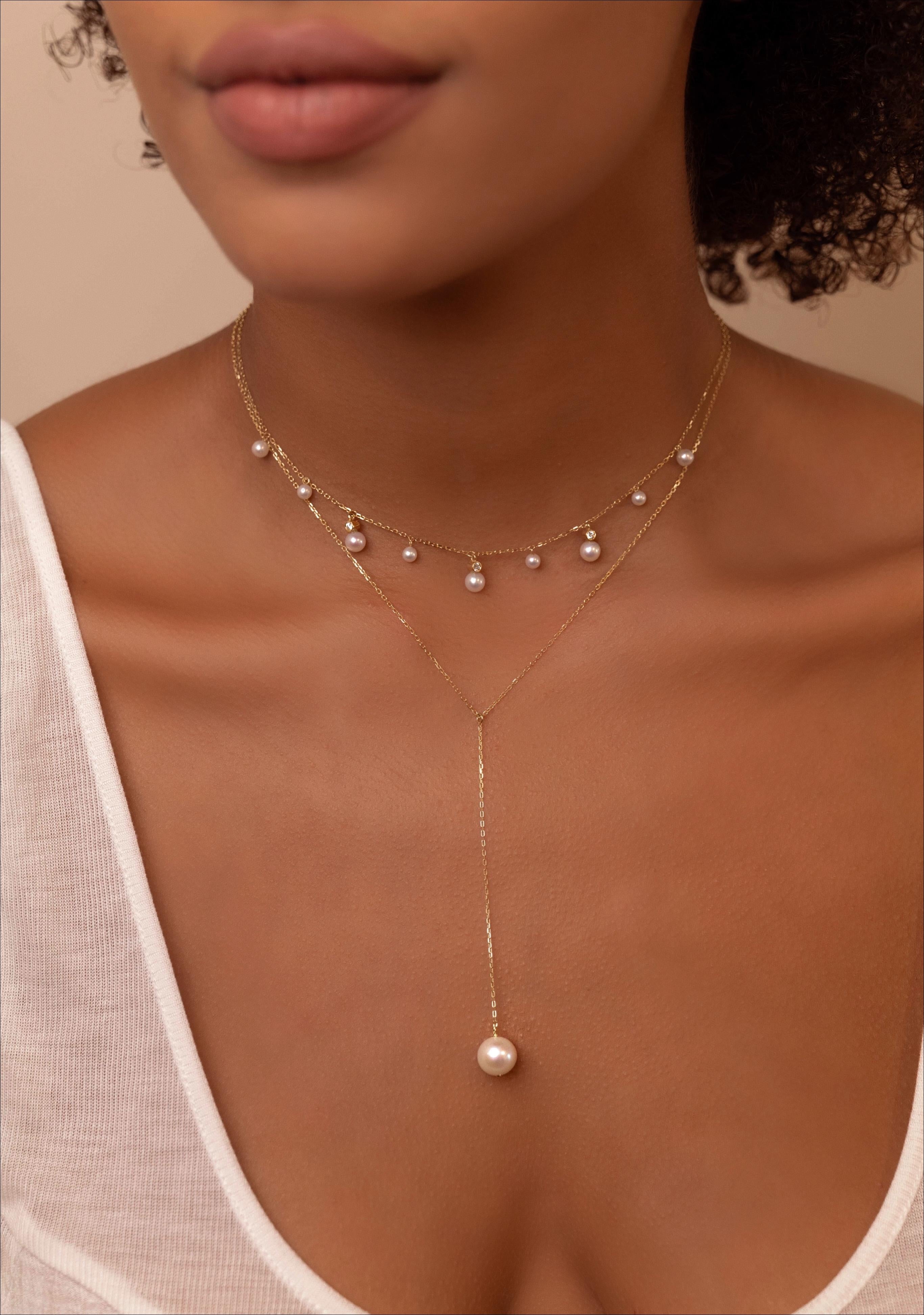 Taille ronde Choker pailleté et Shake de Michelle Massoura, avec perles et diamants en vente