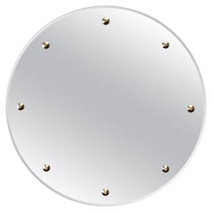 Glimmer Mirror with Polished Brass Details