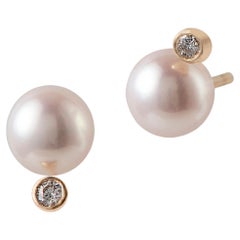 Glimmer Pearl Stud Earrings, by Michelle Massoura