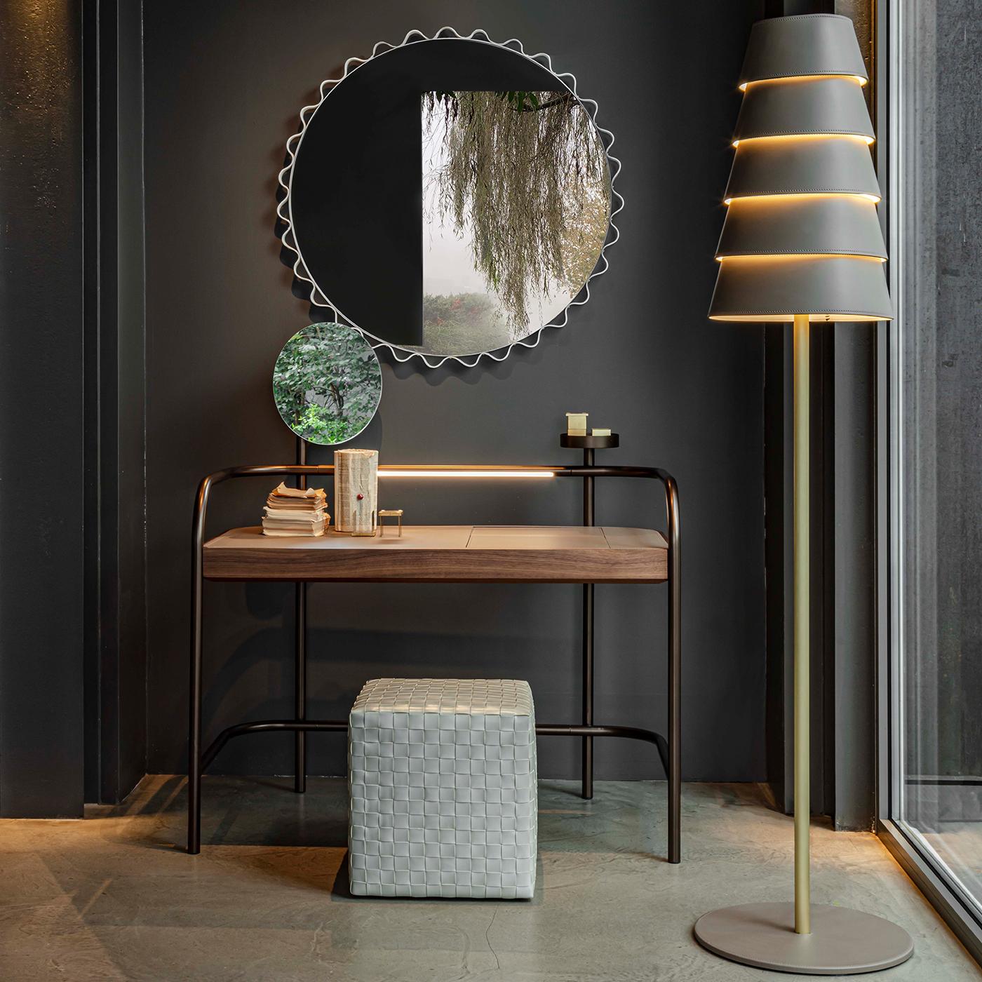 Italian Glimt Round Wall Mirror by Enrico Pellizzoni For Sale