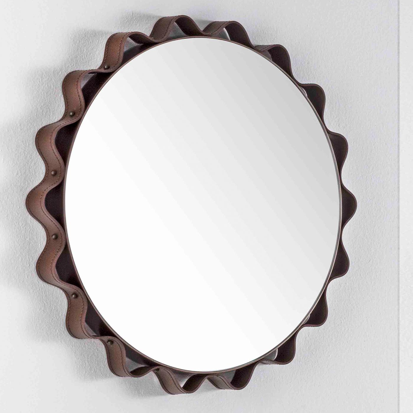 Contemporary Glimt Round Wall Mirror by Enrico Pellizzoni For Sale