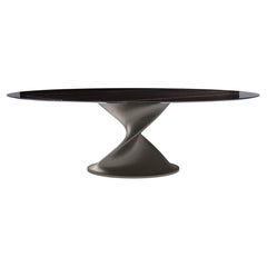 Glissando Modern Marble Dining Table with a Sculptural Base by Mansi London