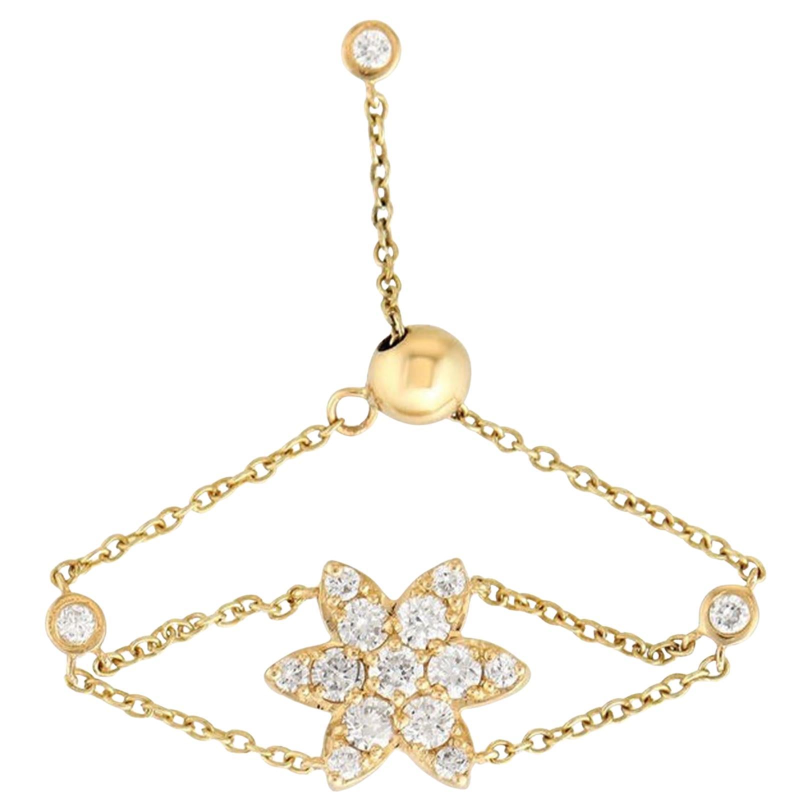 Orecchini Swing in oro giallo 14K (o 18k su richiesta) con diamanti scintillanti