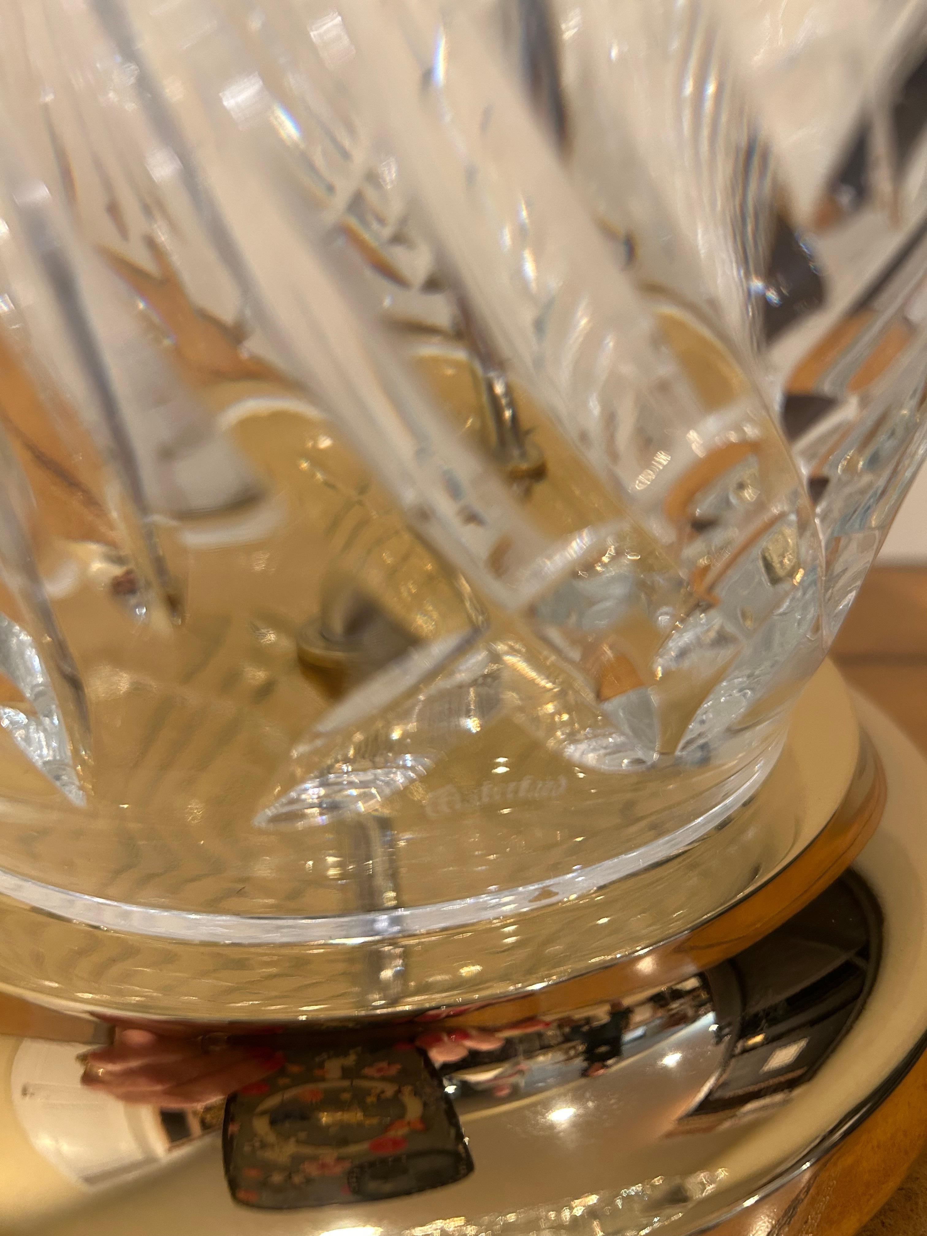 Glistening Large Waterford Crystal Pineapple Lamp For Sale 1