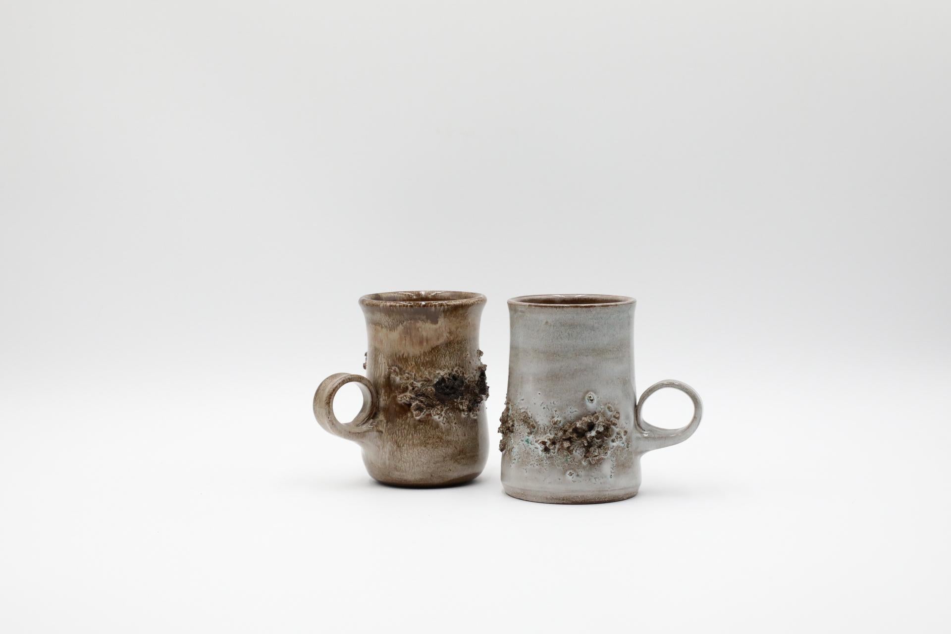 Glit HF Icelandic Mid-Century Fat Lava Ceramic Set of Mugs, Pot & Plate en vente 4