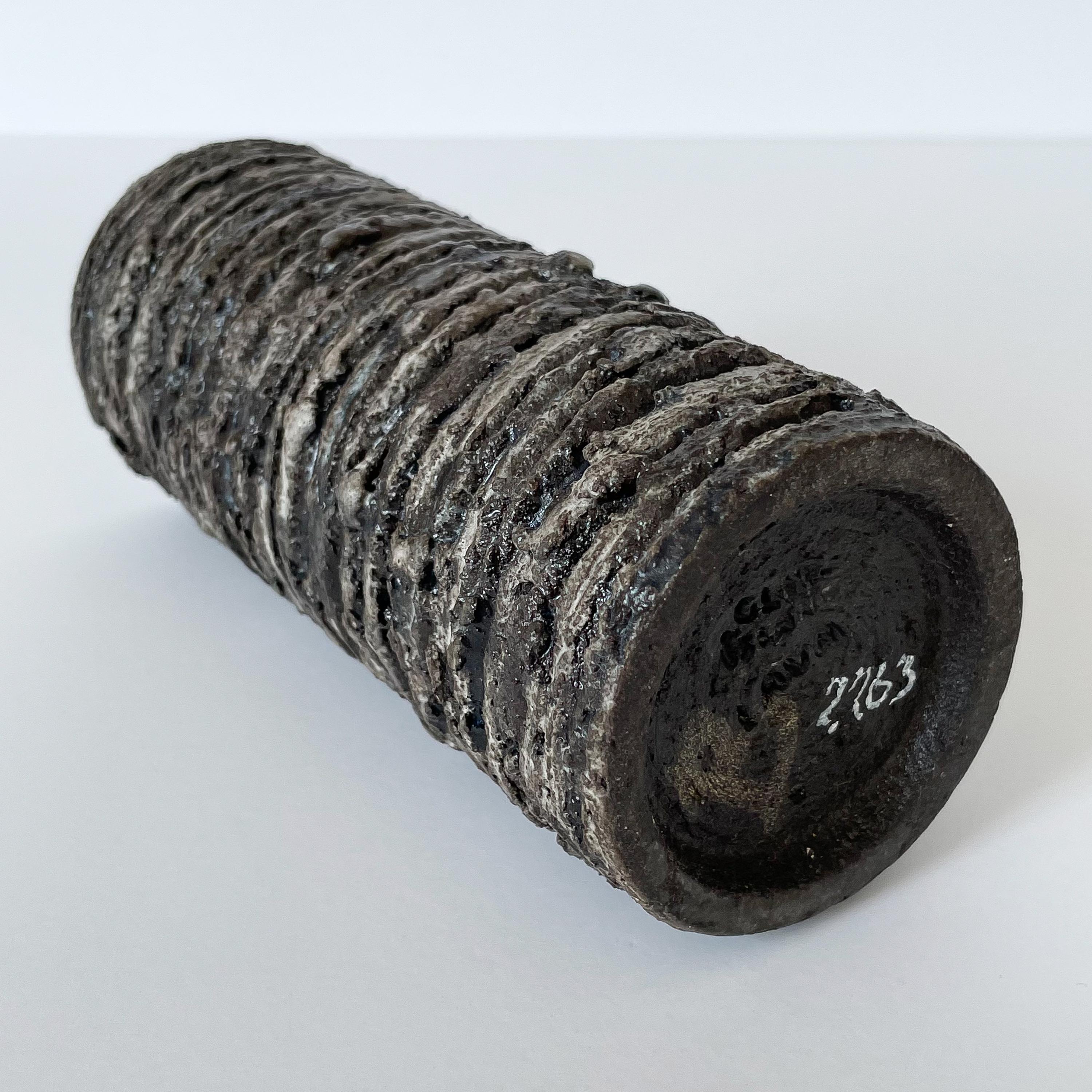 Glit Lava Brutalist Cylinder Vase, Iceland In Excellent Condition In Chicago, IL