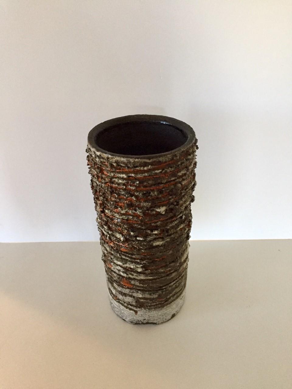 Mid-Century Modern Glit Pottery Vase 