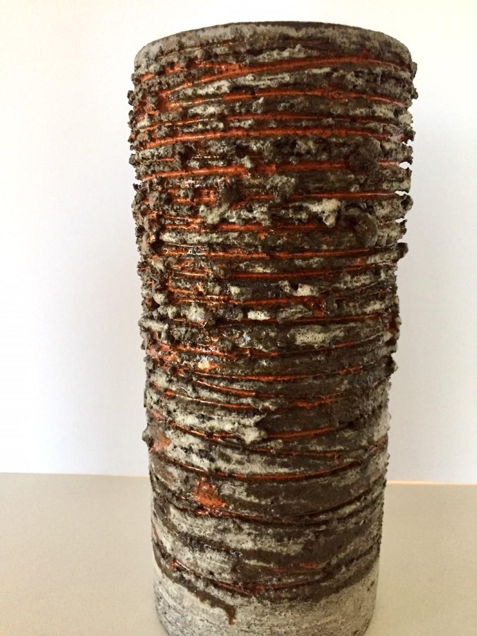 Hand-Crafted Glit Pottery Vase 