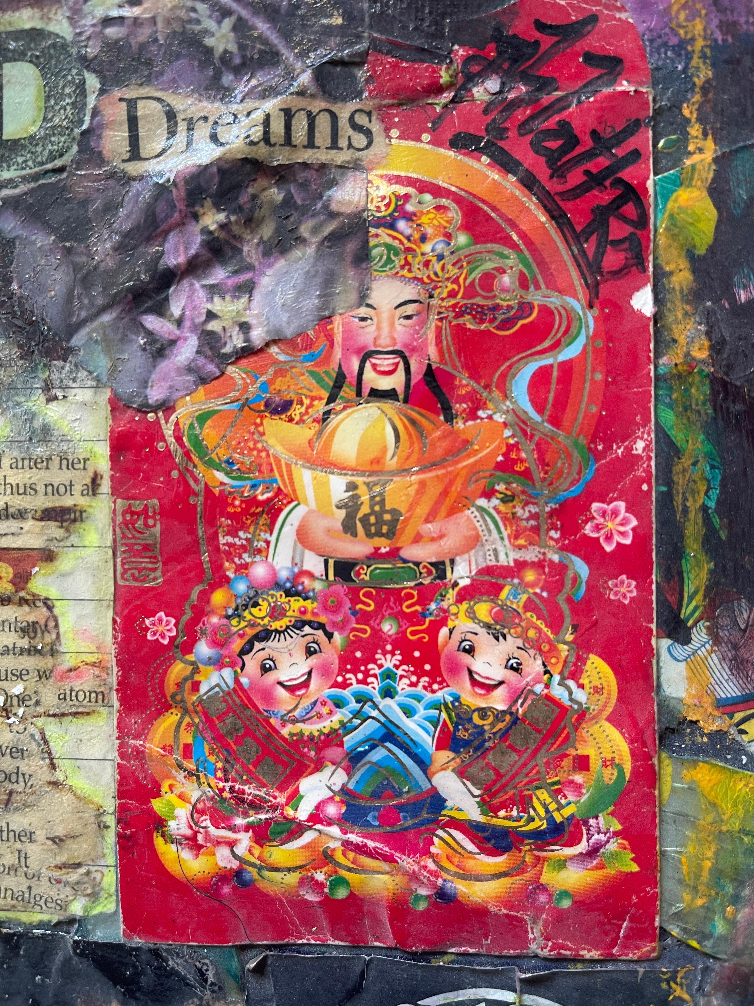 „Glitched Dreams Restore Me“    Contemporary Collage auf leinwand von Phlattr im Angebot 5