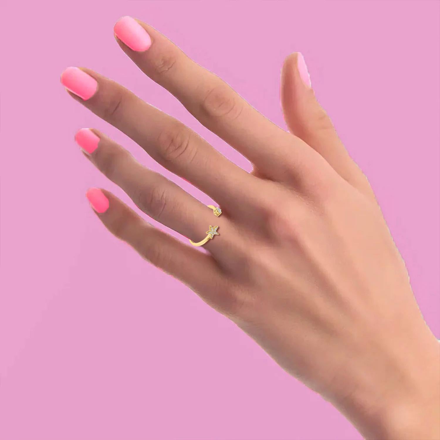 in vendita:  Anello Twinkle Star in oro giallo 14K con diamanti 2