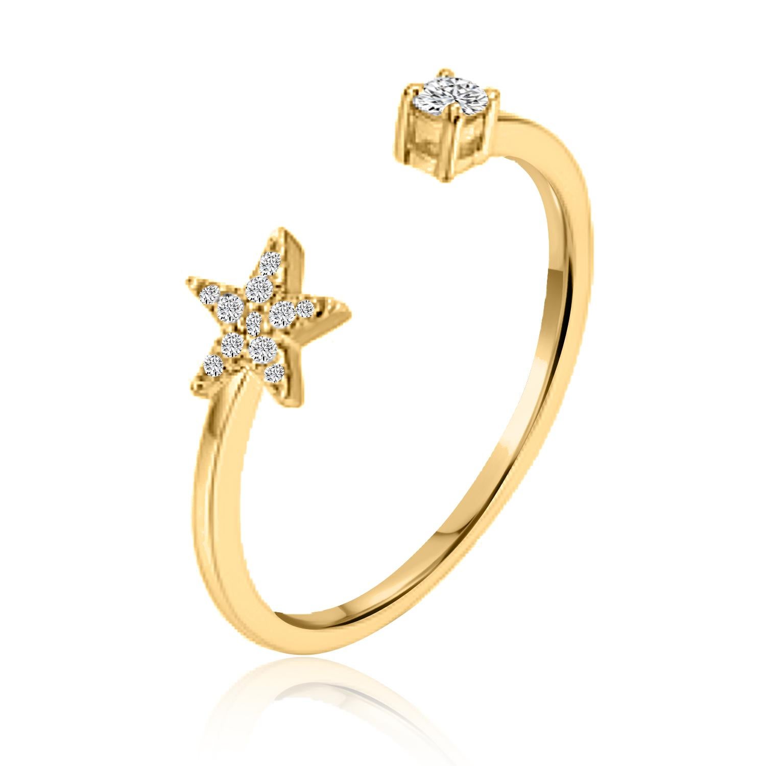 in vendita:  Anello Twinkle Star in oro giallo 14K con diamanti 4