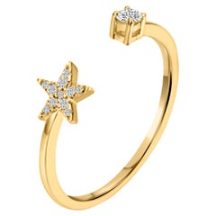 Twinkle Star 14K Yellow Gold Diamond Ring
