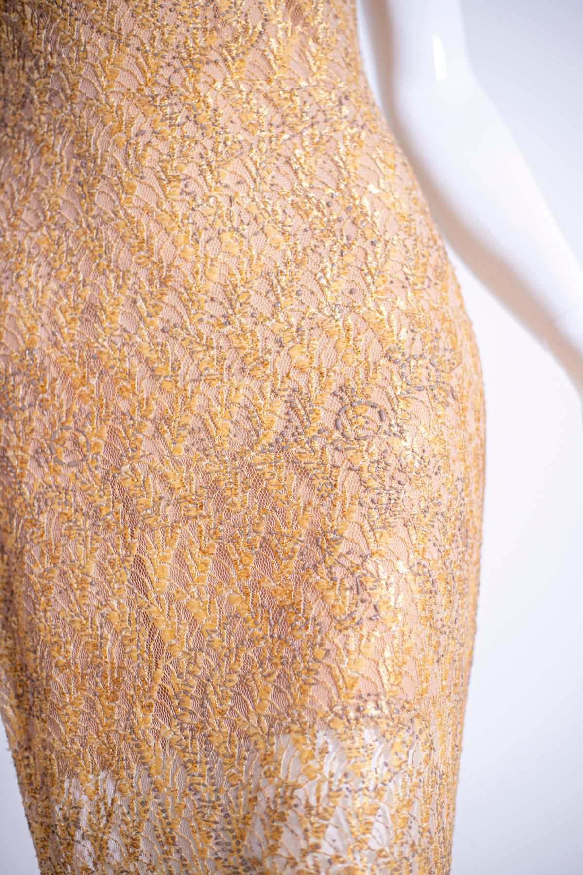 Glittering Vintage Evening Dress by Faust In Good Condition In Milano, IT