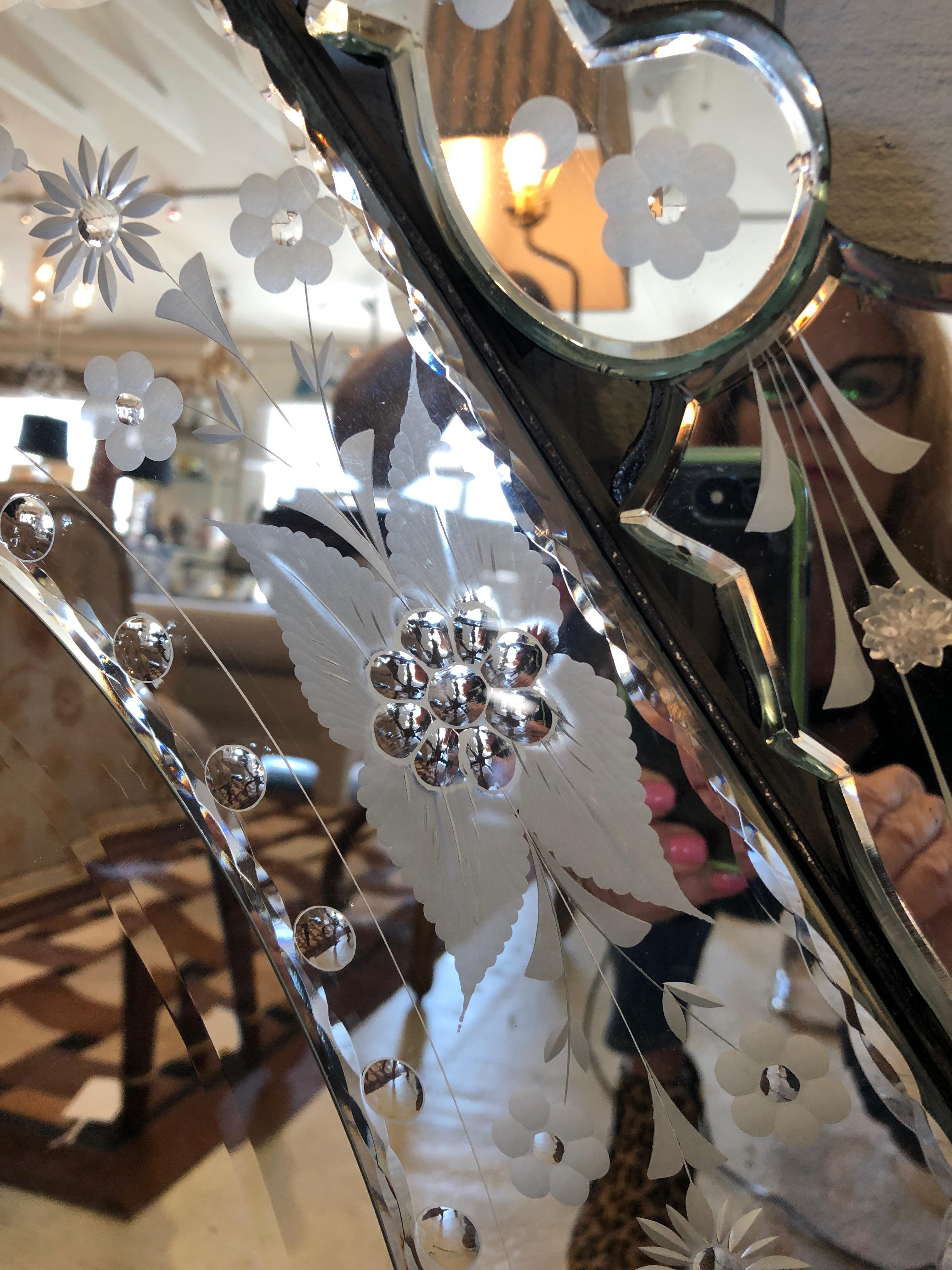 American Glitzy Medium Sized Venetian Mirror