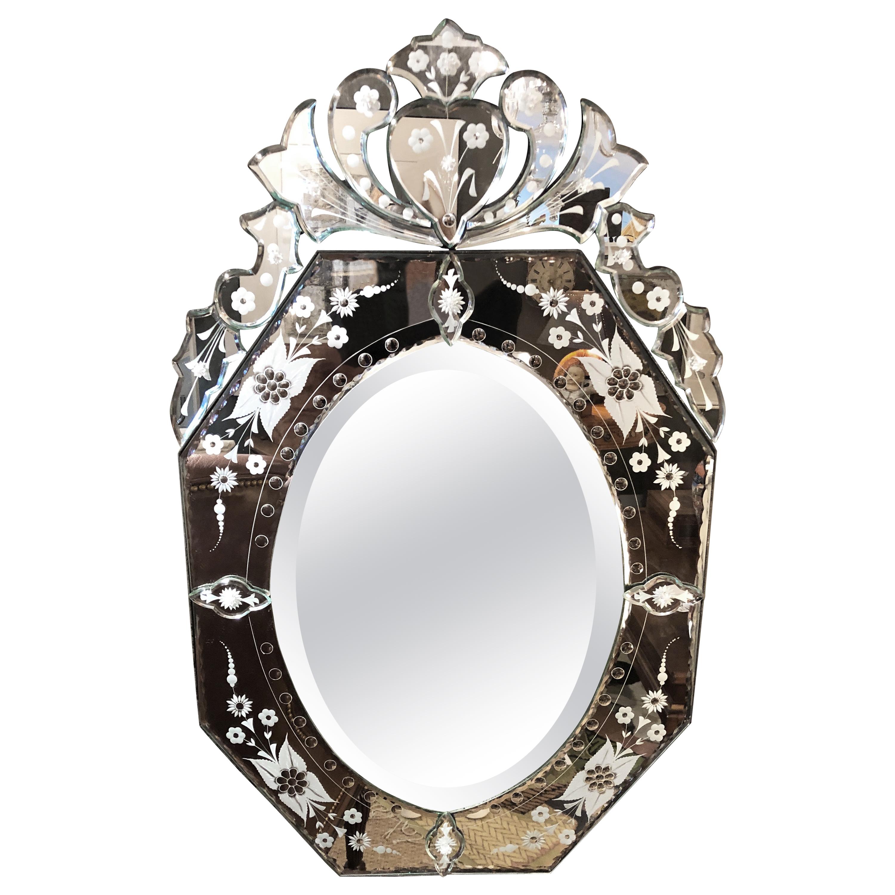 Glitzy Medium Sized Venetian Mirror